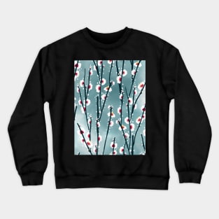 Plum Blossom Branch Pattern Crewneck Sweatshirt